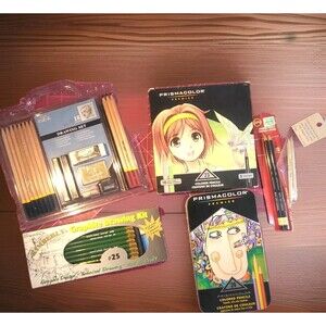 Assorted Prismacolor Premier Colors Pro Art Drawing Graphite Drawing Pencil Sets